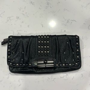Coach Kirsten leather pleated clutch